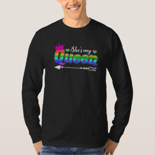 Camiseta Divertida Ela É Minha Rainha Correspondendo Casais
