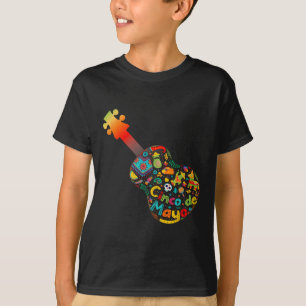 Camiseta Divertida Festa de Guitarra do Cinco De Mayo Mexic