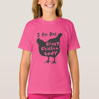 Camiseta Divertida, Fofa e Louca da Mulher Frango
