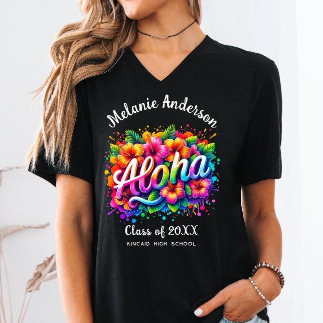 Camiseta Divertida Formatura Tropical Aloha  (Criador carregado)