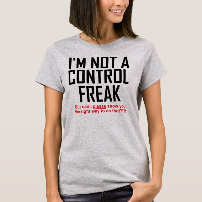 Camiseta Divertida Freak do Controle (Frente)