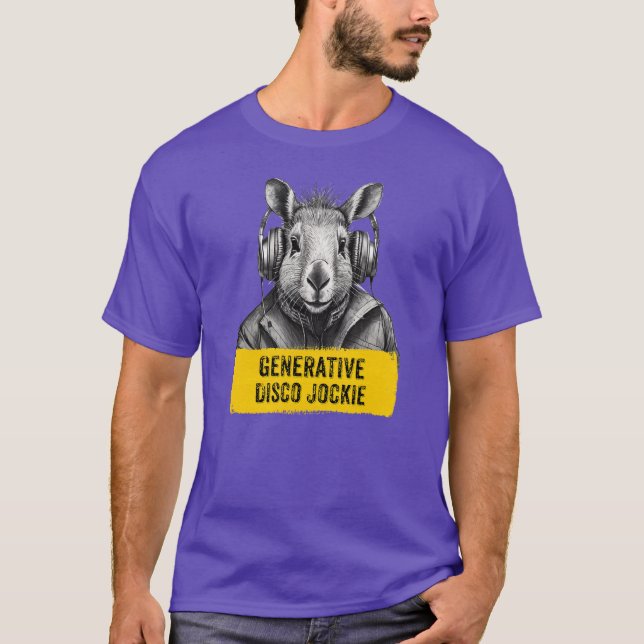 Camiseta divertida legal Disco Jockie Generativa C (Frente)