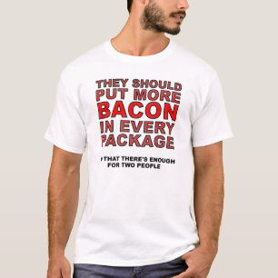 Camiseta Divertida Mais Bacon