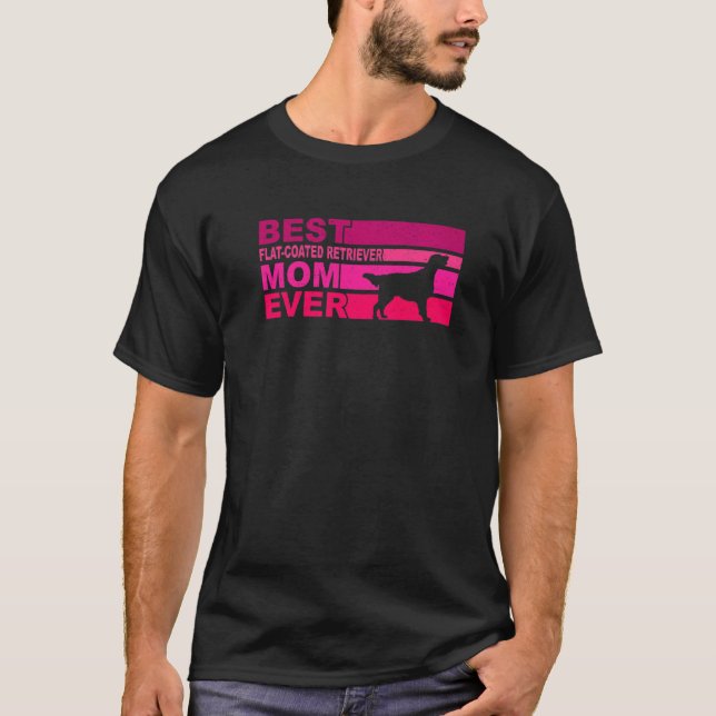 Camiseta Divertida Melhor Mãe de Retriever de Capa Lisa de  (Frente)