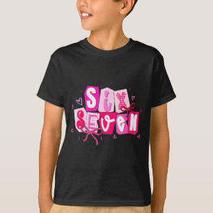 Camiseta Divertida Menina Seis Sete Coquete Valentão Laço C