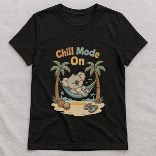 Camiseta Divertida Modo Relax; Praia de Hamaca de