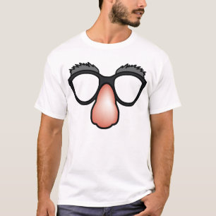 Camiseta Divertida Nariz Falso e Óculos
