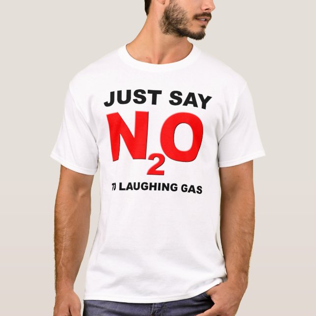 Camiseta Divertida Óxido Nitroso Gás do Riso (Frente)
