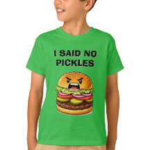 Camiseta Divertida para Crianças Sem Picles