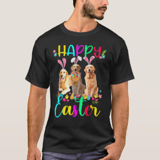 Camiseta Divertida Páscoa Feliz Três Golden Retriever Vesti