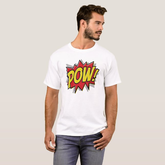 Camiseta Divertida Pow (Frente Completa)