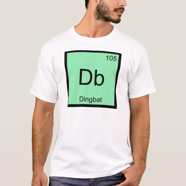 Camiseta Divertida Símbolo de Elemento Químico Db  (Frente)