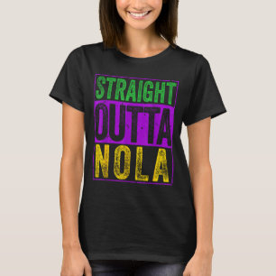 Camiseta Divertida Straight Outta Nola Nova Orlean