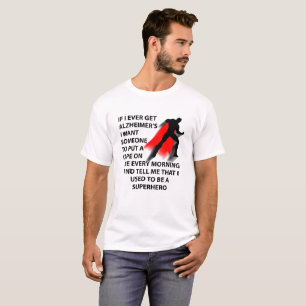 Camiseta Divertida Super-Herói Alzheimer