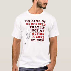 Camiseta Divertida Surpresa de Figura de Ação bran