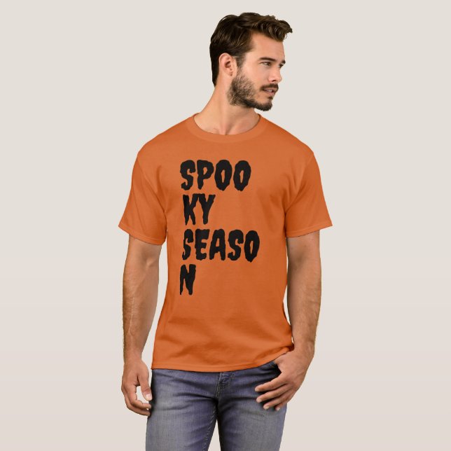 Camiseta Divertida temporada assustadora de Halloween (Frente Completa)