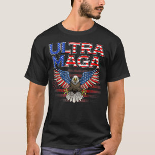 Camiseta Divertida Ultra Maga Bandeira Americana Vintage Ul