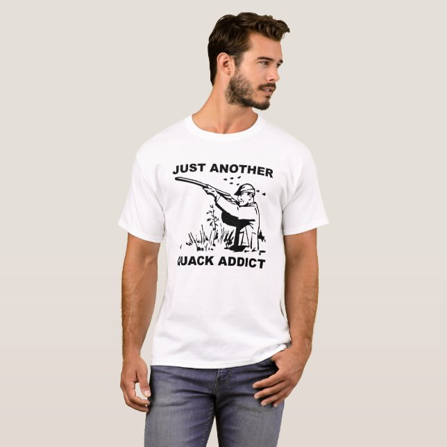 Camiseta Divertida Viciado em Quack (Frente Completa)