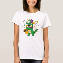 Camiseta Divertidas Vibrações de Carnaval de Mardi Gras