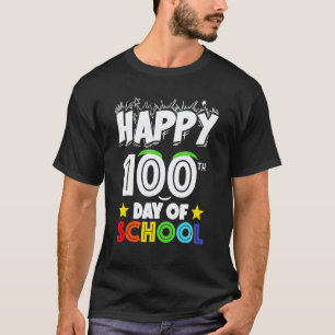 Camiseta Divertido 100º Dia de Escola Professores Crianças