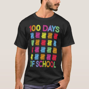 Camiseta Divertido 100 Dias De Escola Aluno Professor 100 D