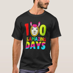 Camiseta Divertido 100 Dias Llamazing Llama Professor 100º
