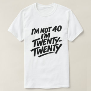 Camiseta Divertido 40º Aniversário Estilo Atlético Grunge