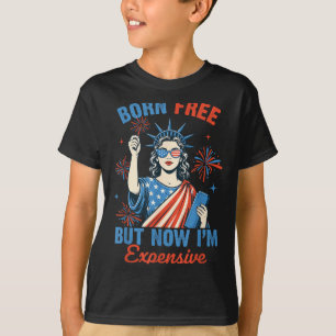Camiseta Divertido 4 de Julho Mulheres Meninas Nascidas Mas