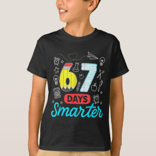 Camiseta Divertido 67 Dias Mais Inteligente Seis Sete Meme