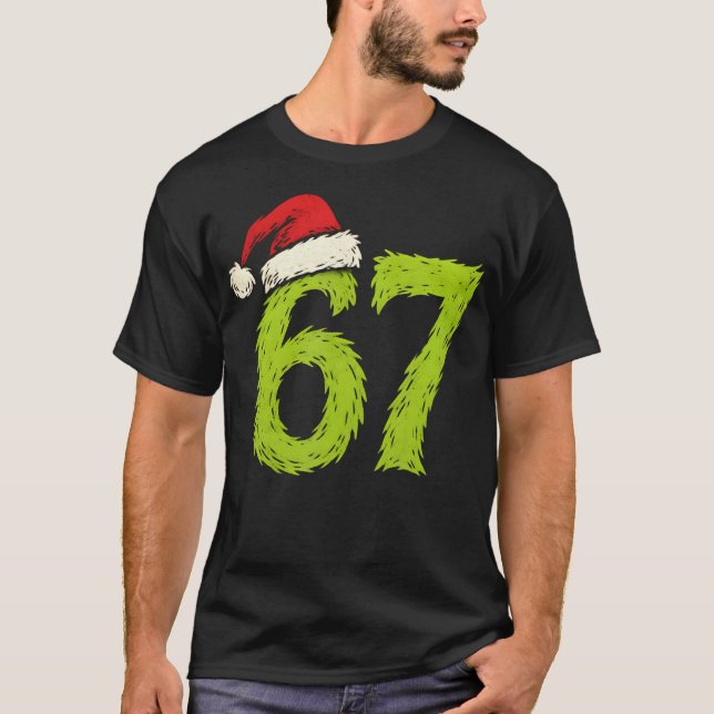 Camiseta Divertido 67 Natal Seis Sete Meme 6 7 Adolescentes (Frente)