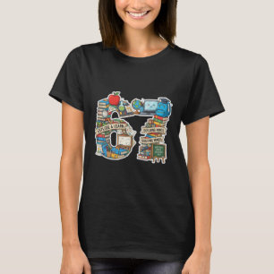 Camiseta Divertido 67 Seis Sete Meme Design de Sala de Aula