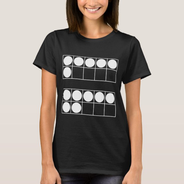 Camiseta Divertido 6 7 Número Professores Alunos Seis Sete  (Frente)