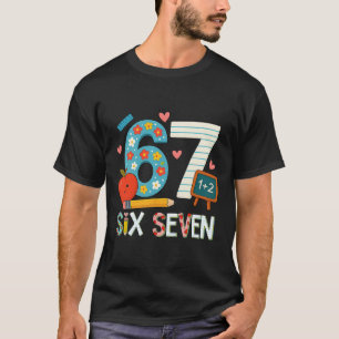 Camiseta Divertido 6 7 Seis Sete Meme 67 Professor Para Hom