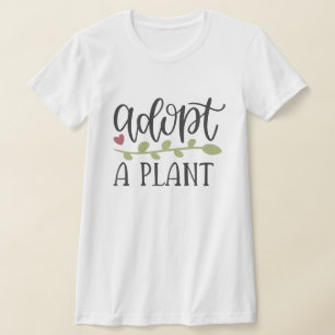 CAMISETA DIVERTIDO ADOTAR UMA PLANTA