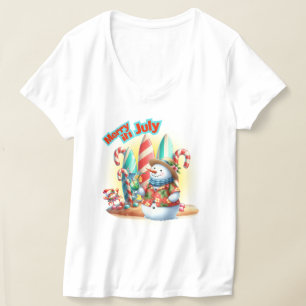 Camiseta Divertido Alegre em Julho Pranchas de Surf de Home