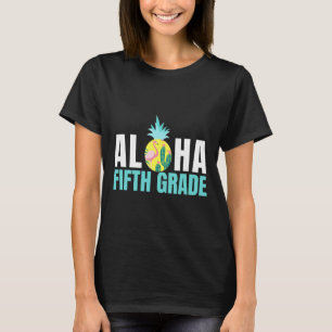 Camiseta Divertido Aloha 5º ano de volta aos professores un