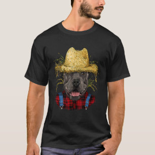 Camiseta Divertido American Pit Bull Terrier Fazendeiro Agr