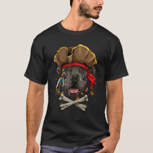 Camiseta Divertido American Pit Bull Terrier Pirata Jolly R