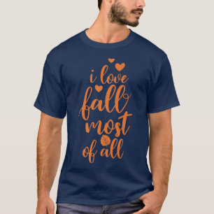 Camiseta Divertido Amor Queda Melhor Época O Outono Deixa C
