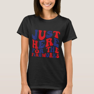 Camiseta Divertido Aqui Para Os Fogos De Artifício Casal De