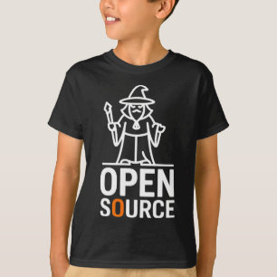 Camiseta Divertido assistente de erro de código aberto dize
