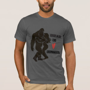 Camiseta Divertido BigFoot “Você é meu Squatchy” Casal Româ