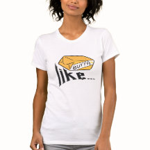 DIVERTIDO 'COMO BUTTA' T-SHIRT AMARELO E BRANCO