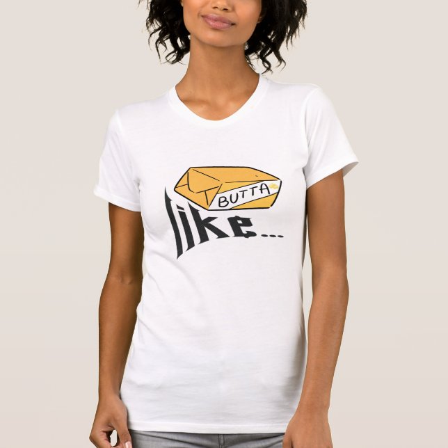 CAMISETA DIVERTIDO 'COMO BUTTA' T-SHIRT AMARELO E BRANCO (Frente)