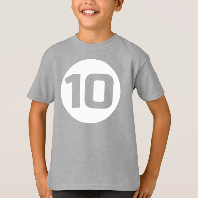 CAMISETA DIVERTIDO CORTE Nº 10 ANIVERSÁRIO (Frente)
