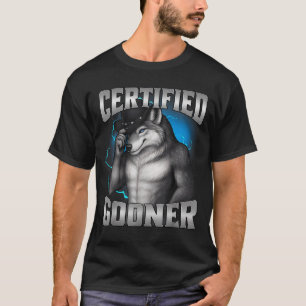 Camiseta Divertido Cringe Lobo Sigma Certificado Gooner