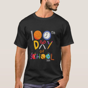 Camiseta Divertido Design de 100º Dia de Escola Para Profes