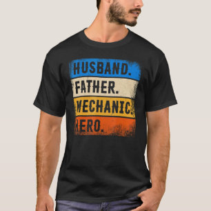 Camiseta Divertido Dia dos Pais Mecânico Marido Pai Mecânic