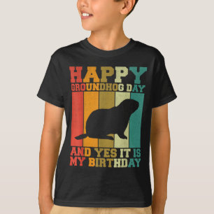 Camiseta Divertido Dia Feliz da Toupeira Sim É Meu Aniversá