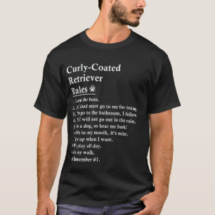 Camiseta Divertido Divertido Cão Retriever de Capa Ondulada
